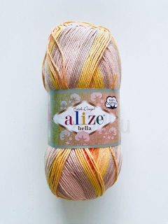 Alize Bella Batik 7687 oranžová/meruňková/béžová